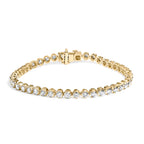10K Yellow Gold 5.0 Cttw Diamond Tennis Bracelet