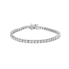 10K White Gold 6.00 Cttw Classic Natural Diamond Tennis Bracelet
