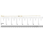 10K Yellow Gold 1/10 Cttw Diamond Paperclip Charm Adjustable Link Bracelet  (I-J Color, I1-I2 Clarity) - 7.25 Inch