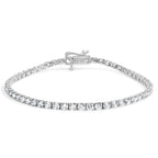 14K White Gold 5.0 Cttw Lab Grown Diamond Tennis Bracelet (F-G Color, VS1-VS2 Clarity) - 7.25" Inches