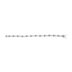.925 Sterling Silver 1/4 Cttw Diamond Infinity Heart Link Bracelet