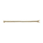 14K Yellow Gold Plated .925 Sterling Silver 3 9/10 Cttw Diamond Buttercup Style Tennis Bracelet
