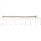 14K Yellow Gold Plated .925 Sterling Silver 3 9/10 Cttw Diamond Buttercup Style Tennis Bracelet