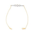 10K Yellow Gold Plated .925 Sterling Silver 1.0 Cttw Lab Grown Diamond Bezel Set Bracelet