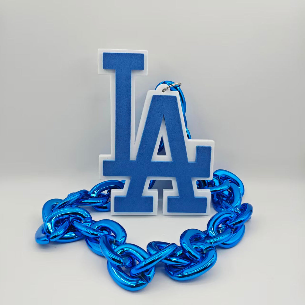 Los Angeles Dodgers 3D Foam Logo Necklace – 30 Inches Game Day Gift for Fans