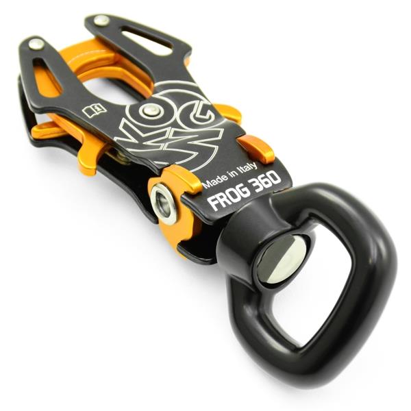 Ring Mountable Shackle Swivel for Suspension Rings - 23kn - Frog 360 - Textile Friendly Swivel