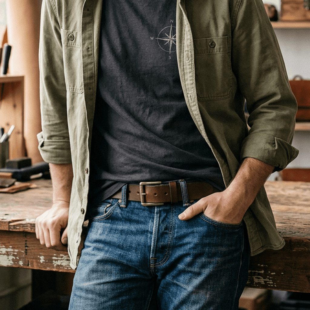 Black Edge Jean Belt