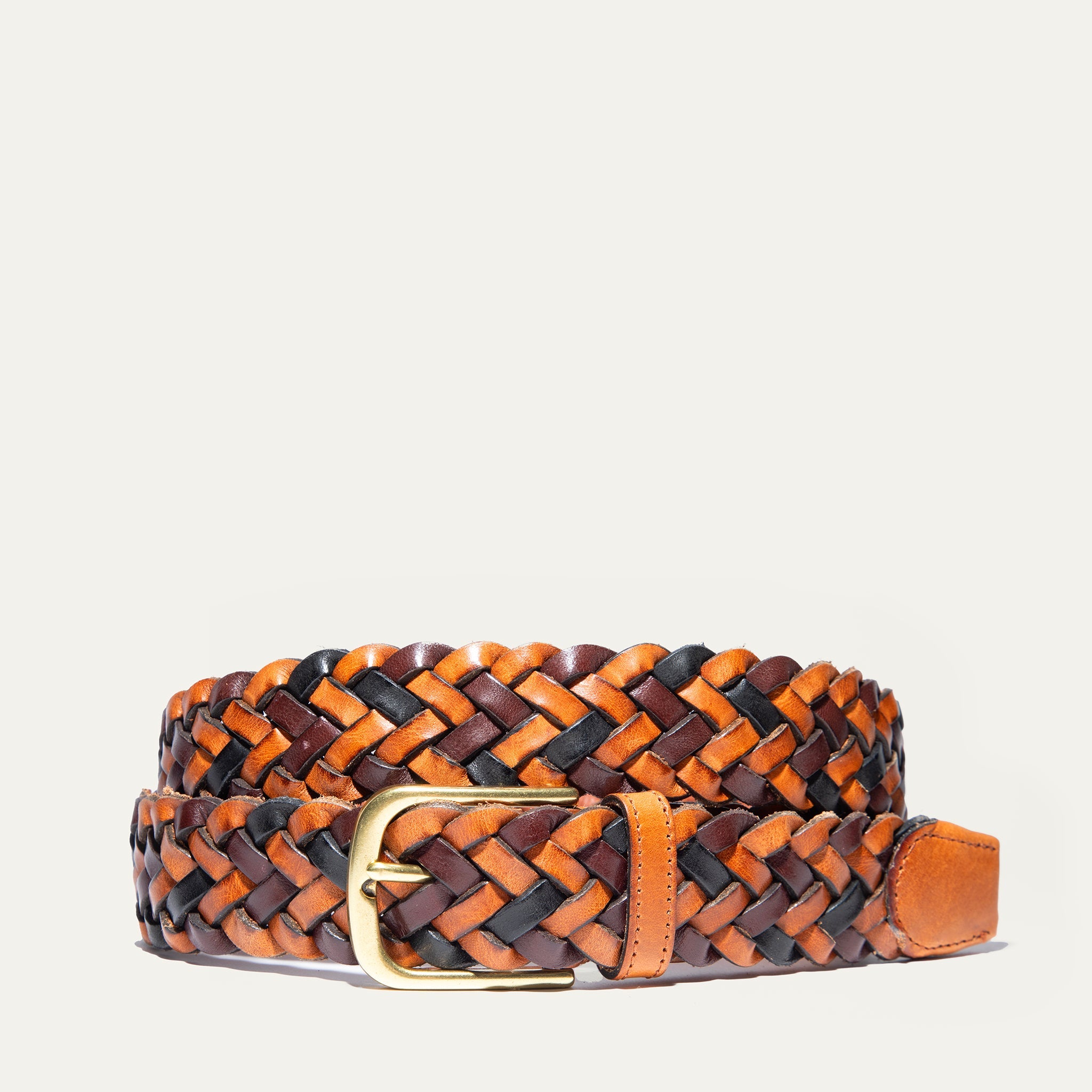Tri-Color Braided Belt