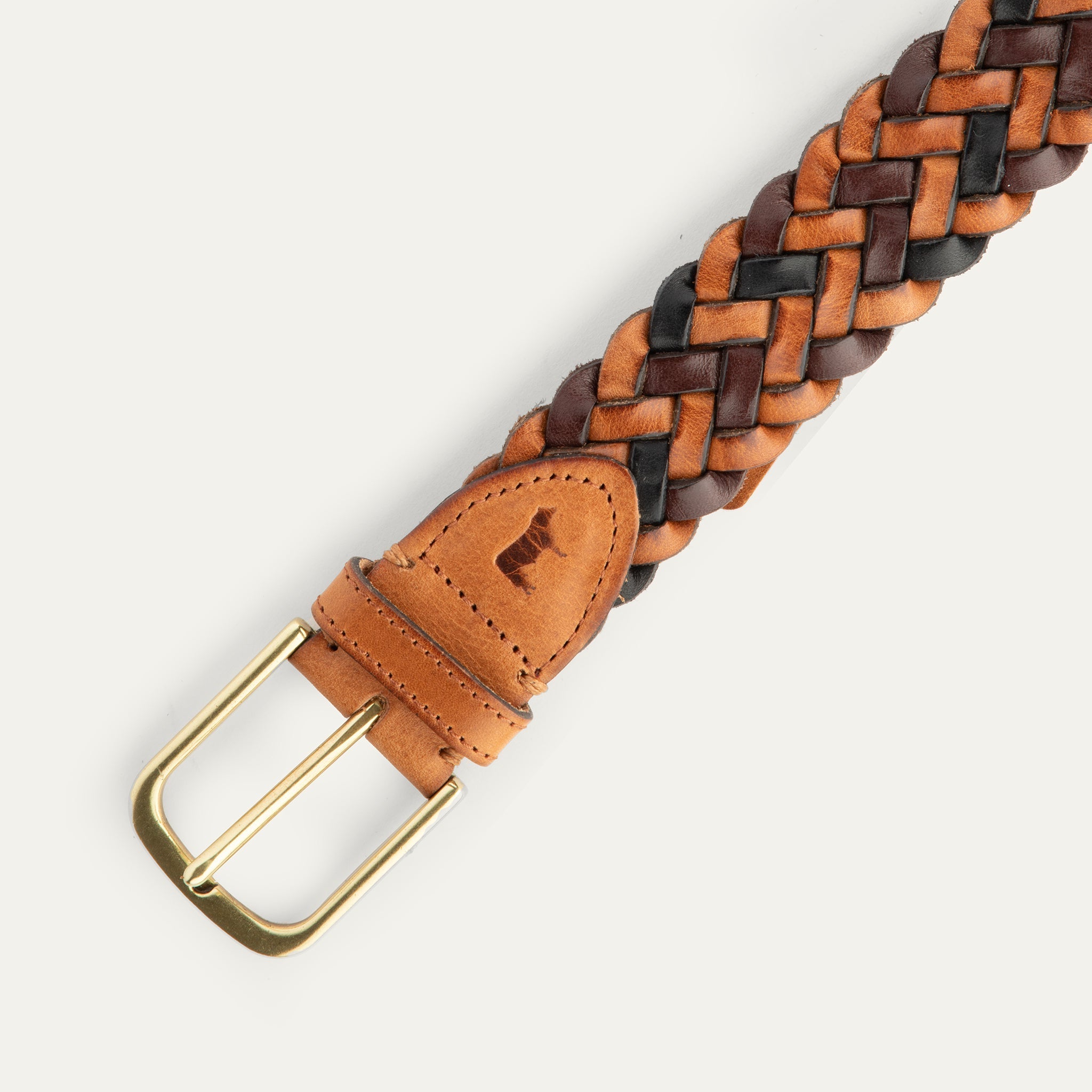 Tri-Color Braided Belt