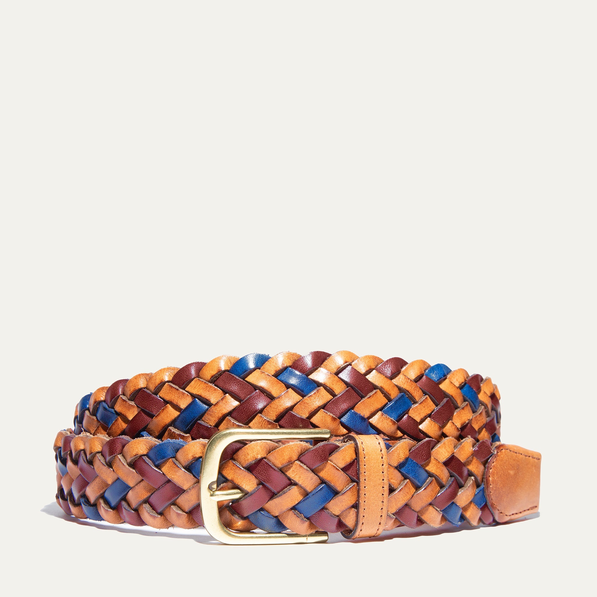Tri-Color Braided Belt