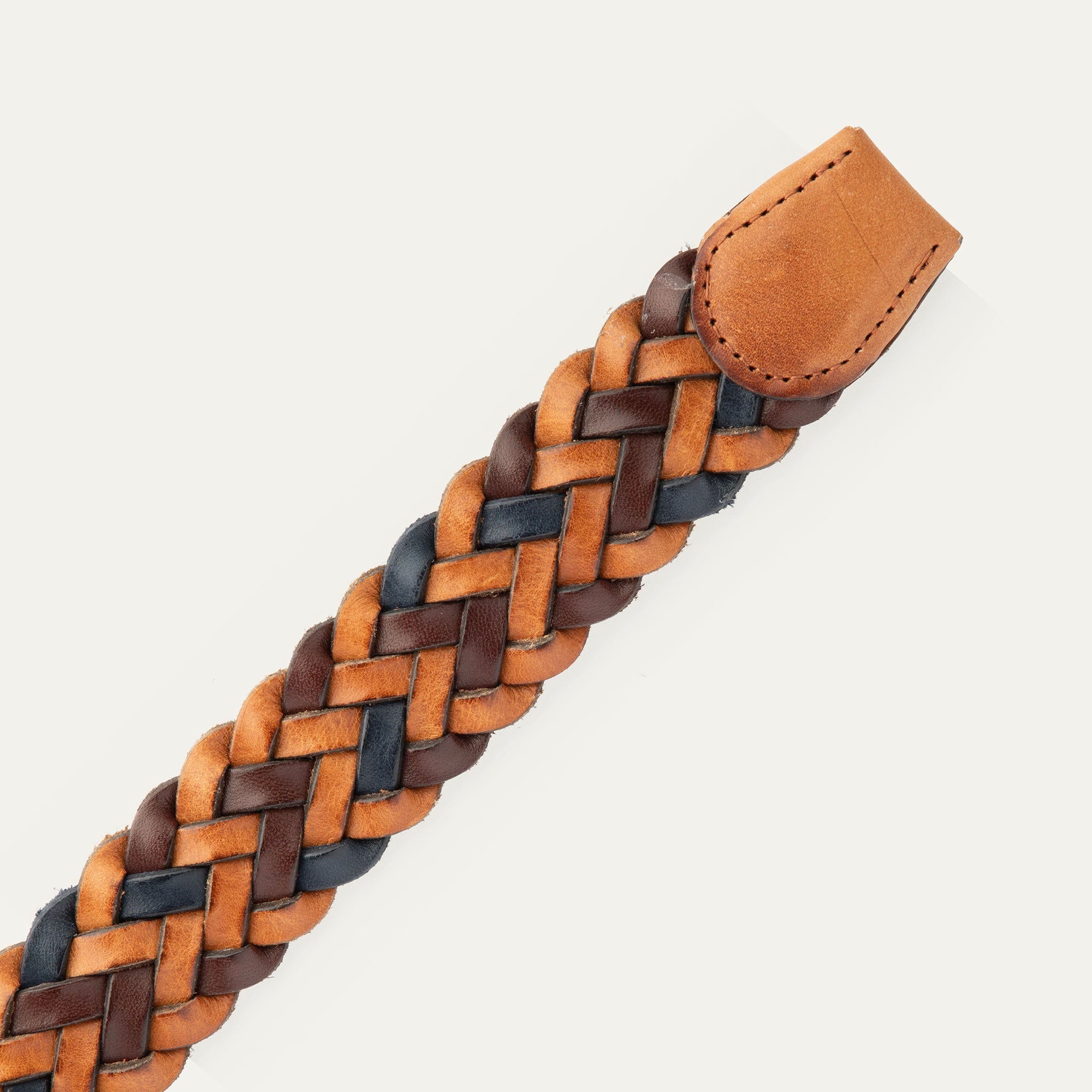 Tri-Color Braided Belt