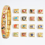 Football Team Logo Italian Charm Bracelet – Custom Gifts for Fans