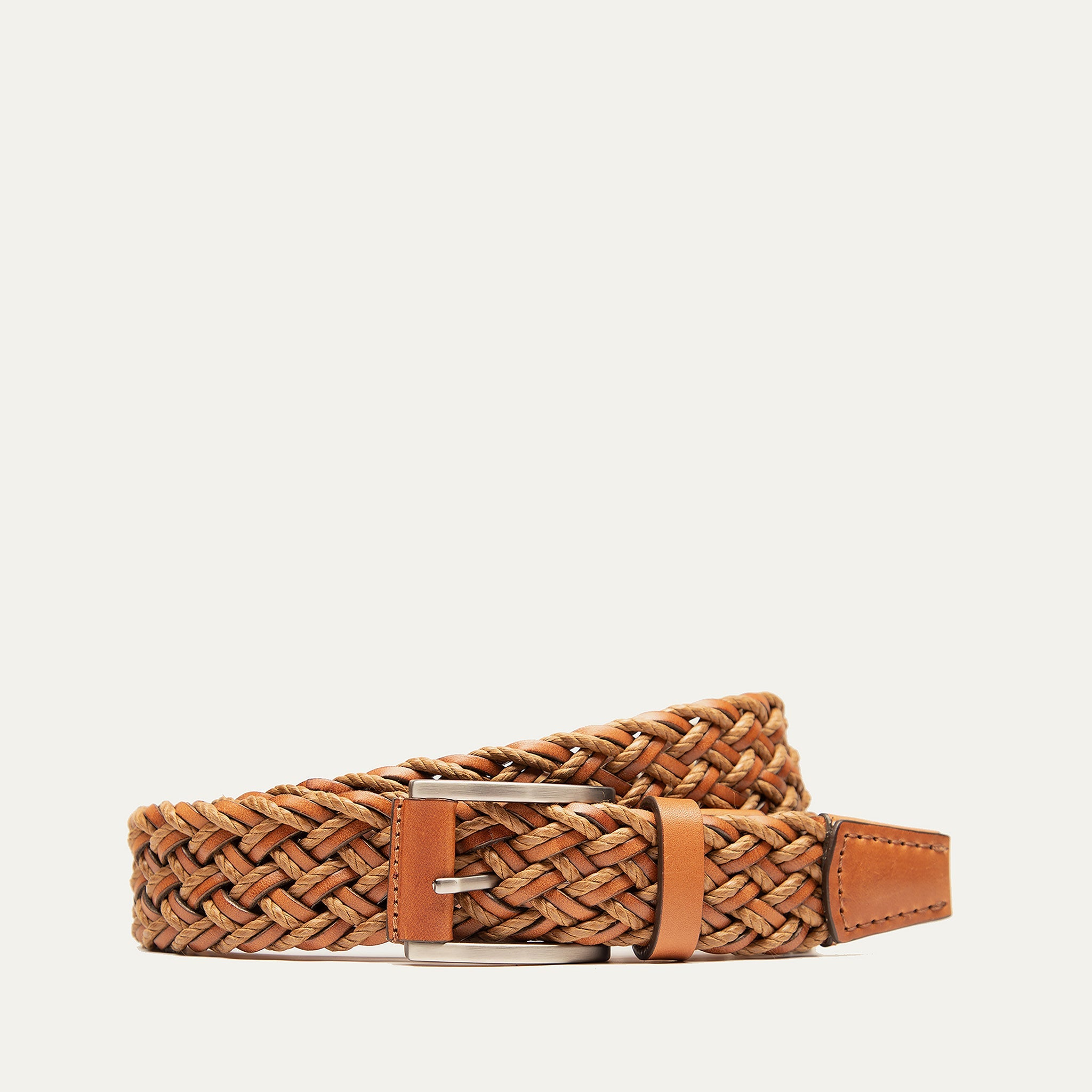 Leather Braided Wax Cord Belt