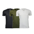 Ultra Soft Sueded V-Neck // Black + Military Green + White // Pack of 3