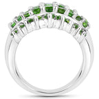 2.48 Carat Genuine Chrome Diopside .925 Sterling Silver Ring
