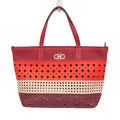 Ferragamo // Leather Gancini Tote // Red // Pre-Owned