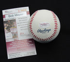 Bob Meyer Signed/Auto Yankees 100th OML Baseball JSA  186950