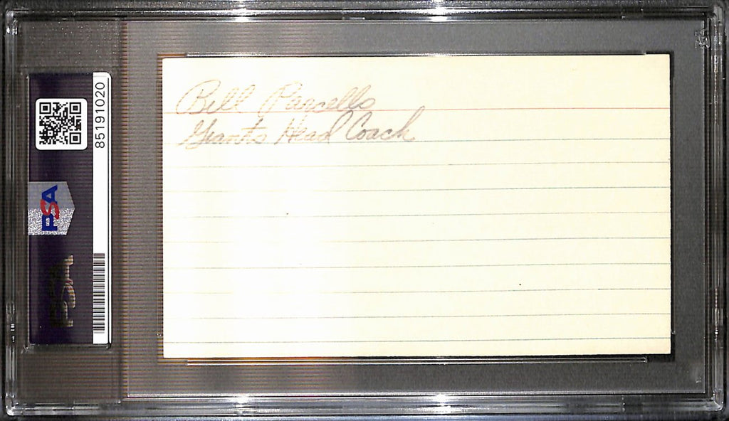 Bill Parcells HOF Signed/Auto 3x5 Index Card New York Giants PSA/DNA 187458