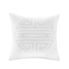 Natori Tsuba Geo Square Pillow 18 x 18 White