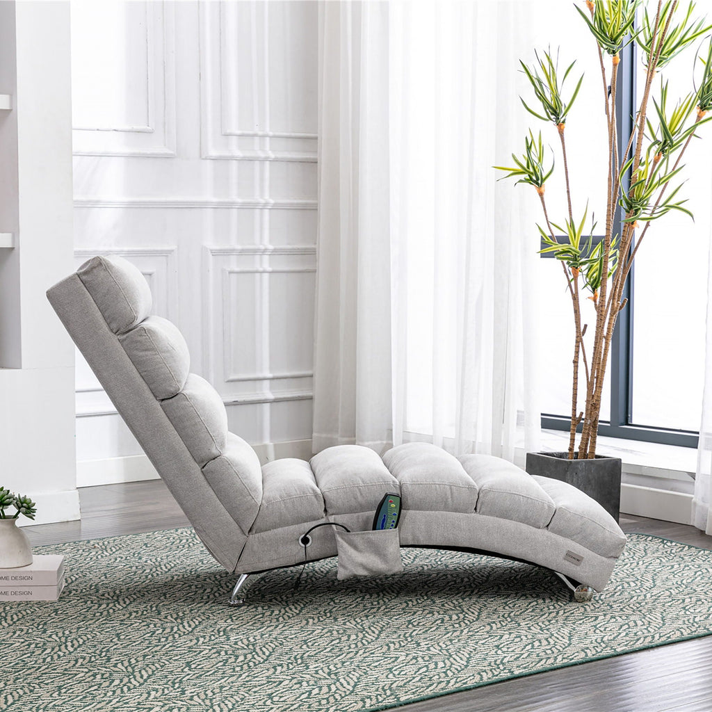 Massage Chaise Lounge Indoor, Ergonomic Electric Massage Lounger