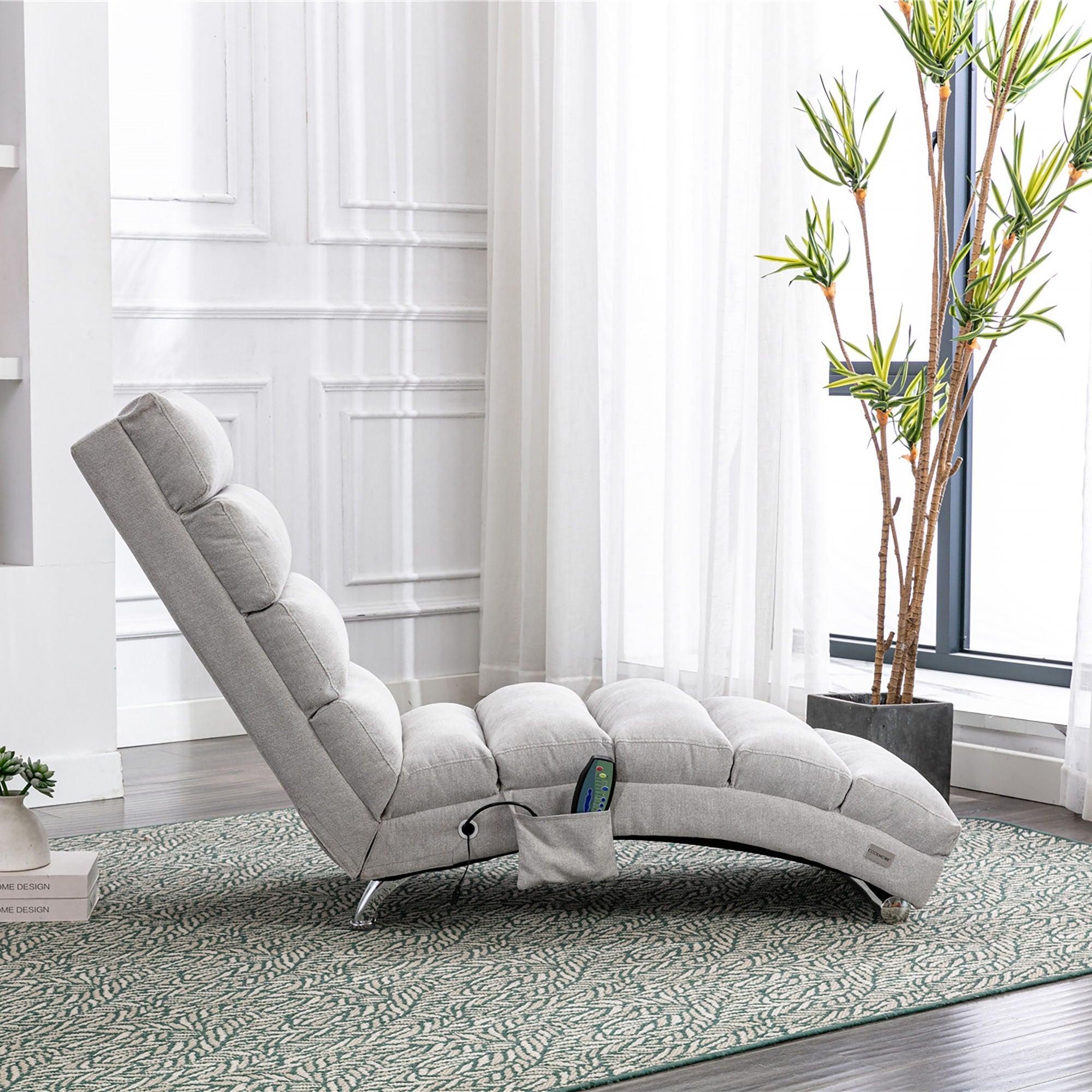 Massage Chaise Lounge Indoor, Ergonomic Electric Massage Lounger