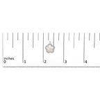 14K White Gold Mother of Pearl and 1/5 Cttw Diamond Halo Star Stud Earrings