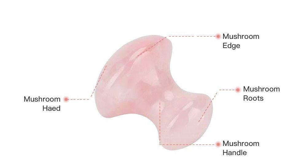 Rose Quartz Gua Sha Mushroom Shape