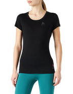 Odlo Women's Merino Crew Neck Short Sleeve Top - Black, Small