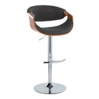 Curvo - Mid Century Modern Adjustable Barstool With Swivel (Set of 2) (2)