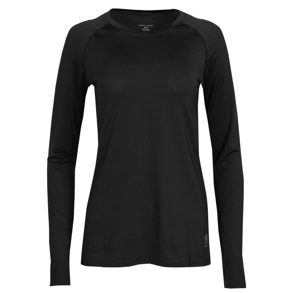 Women's Cybersilk Moisture Wicking Base Layer Top - Black XL