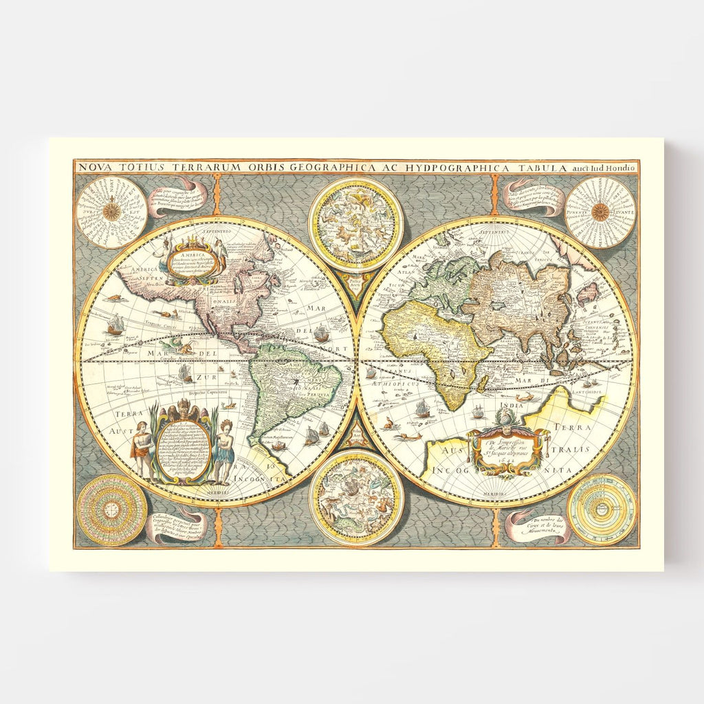 Vintage World Map 1642