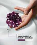 Polka Dot Flower Lapel Pin
