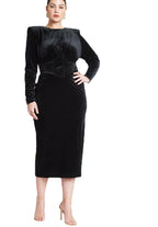 ELOQUII Women's Plus Size Corset Detail Dress - 16, Black Onyx