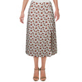 Danielle Bernstein Women's Plus Slip Skirt White/Red Size 2X