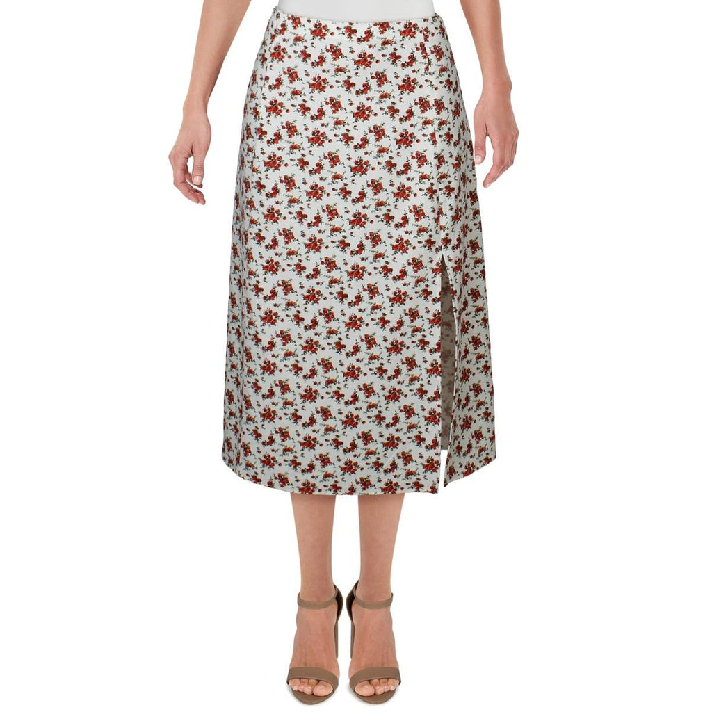 Danielle Bernstein Women's Plus Slip Skirt White/Red Size 2X