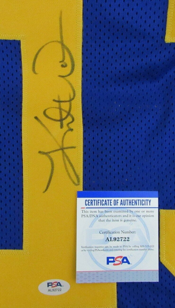 Kurt Warner Autographed Custom Football Jersey   Rams PSA/DNA
