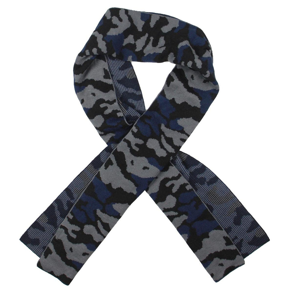 Steve Madden Mens Camo Winter Scarf Navy O/S