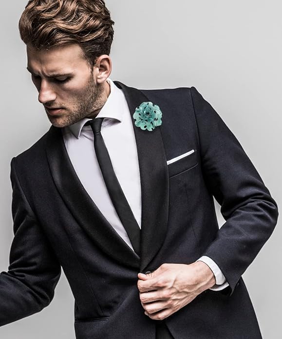Polka Dot Flower Lapel Pin