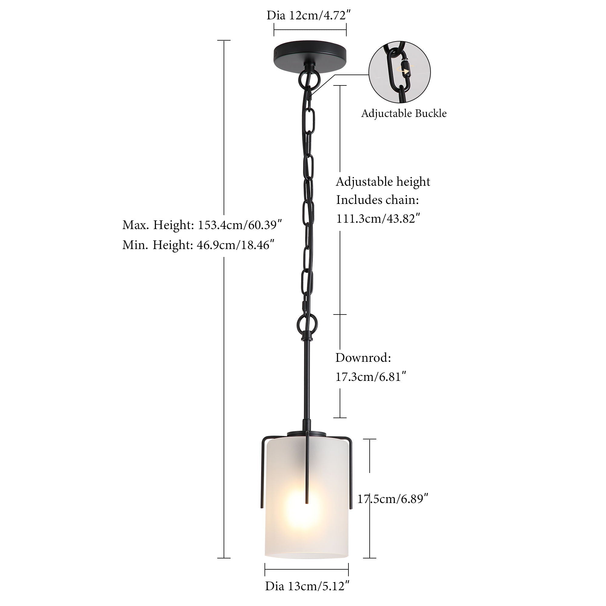 Adjustable Cylindrical Pendant Light