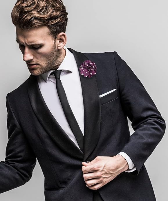 Polka Dot Flower Lapel Pin