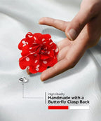 Polka Dot Flower Lapel Pin