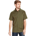 Tharu Voyage Men's Short Sleeve Shirt in Evergreen