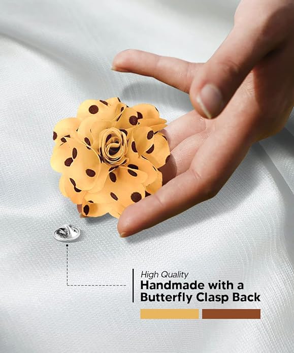 Polka Dot Flower Lapel Pin
