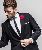 Polka Dot Flower Lapel Pin