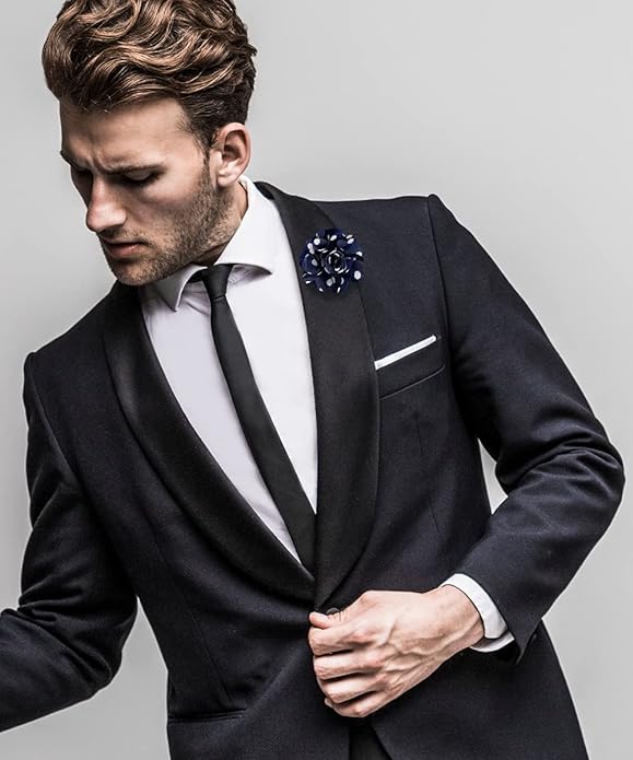Polka Dot Flower Lapel Pin