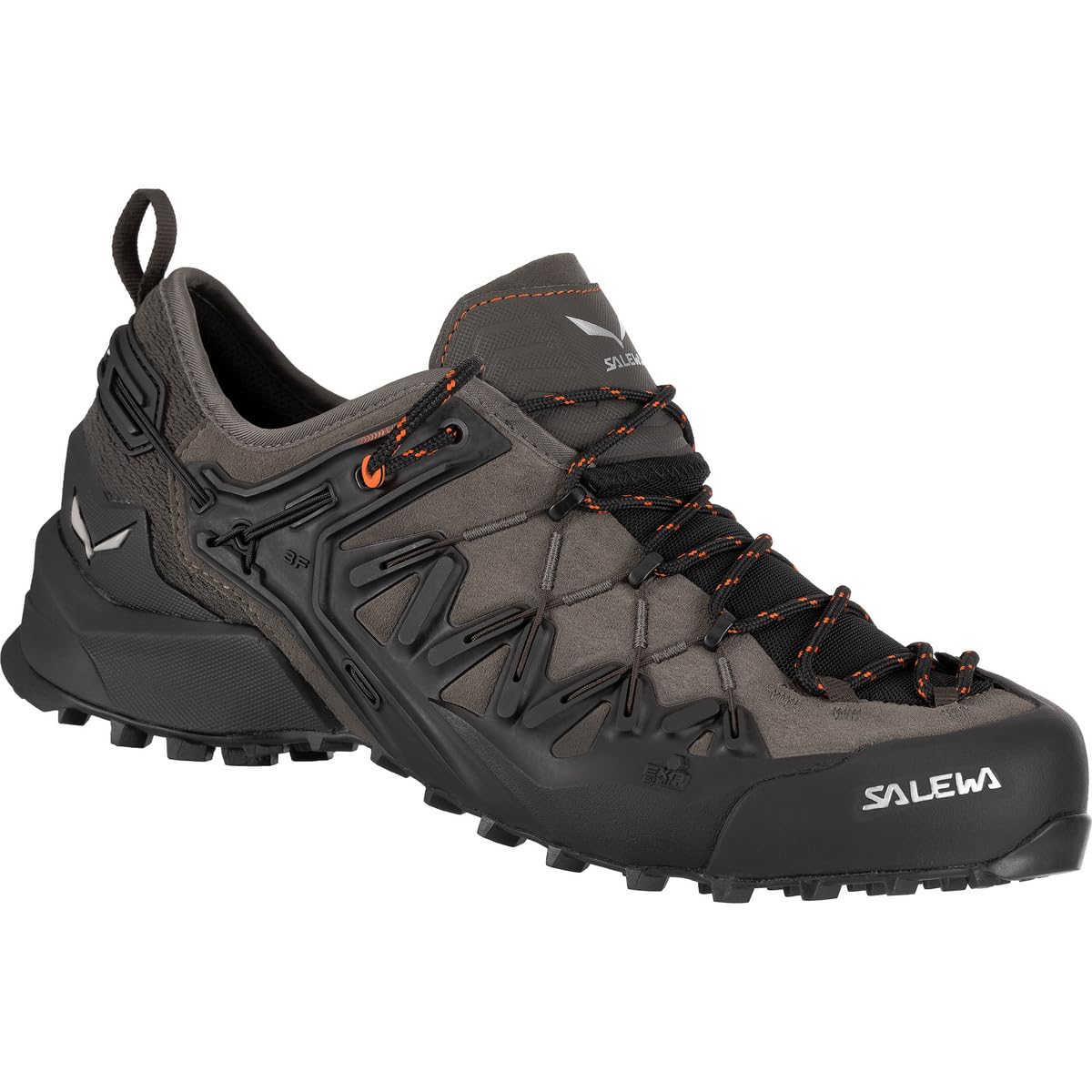 Salewa Mens Wildfire Edge Hiking Shoes Wallnut Fluo Orange