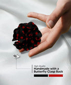 Polka Dot Flower Lapel Pin