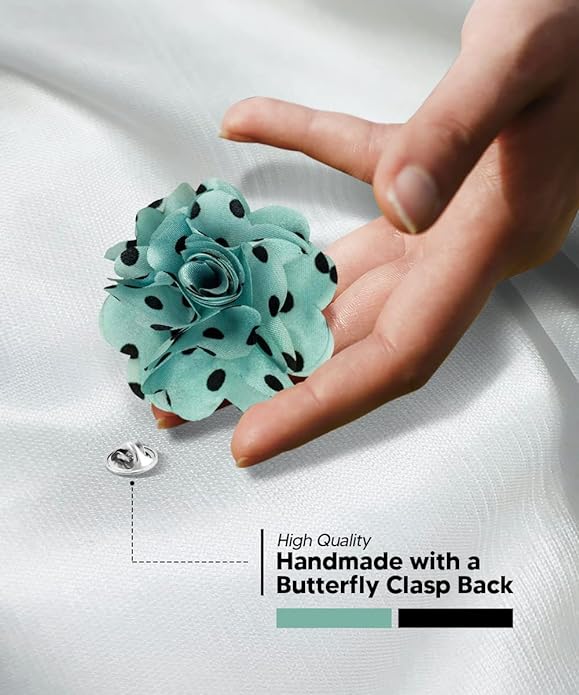 Polka Dot Flower Lapel Pin