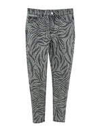 Tinseltown Juniors' Zebra-Print Skinny Jeans Gray Size 7