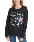 DKNY Women's Cotton Paillette Everywhere Sweatshirt Gray Size X-Small
